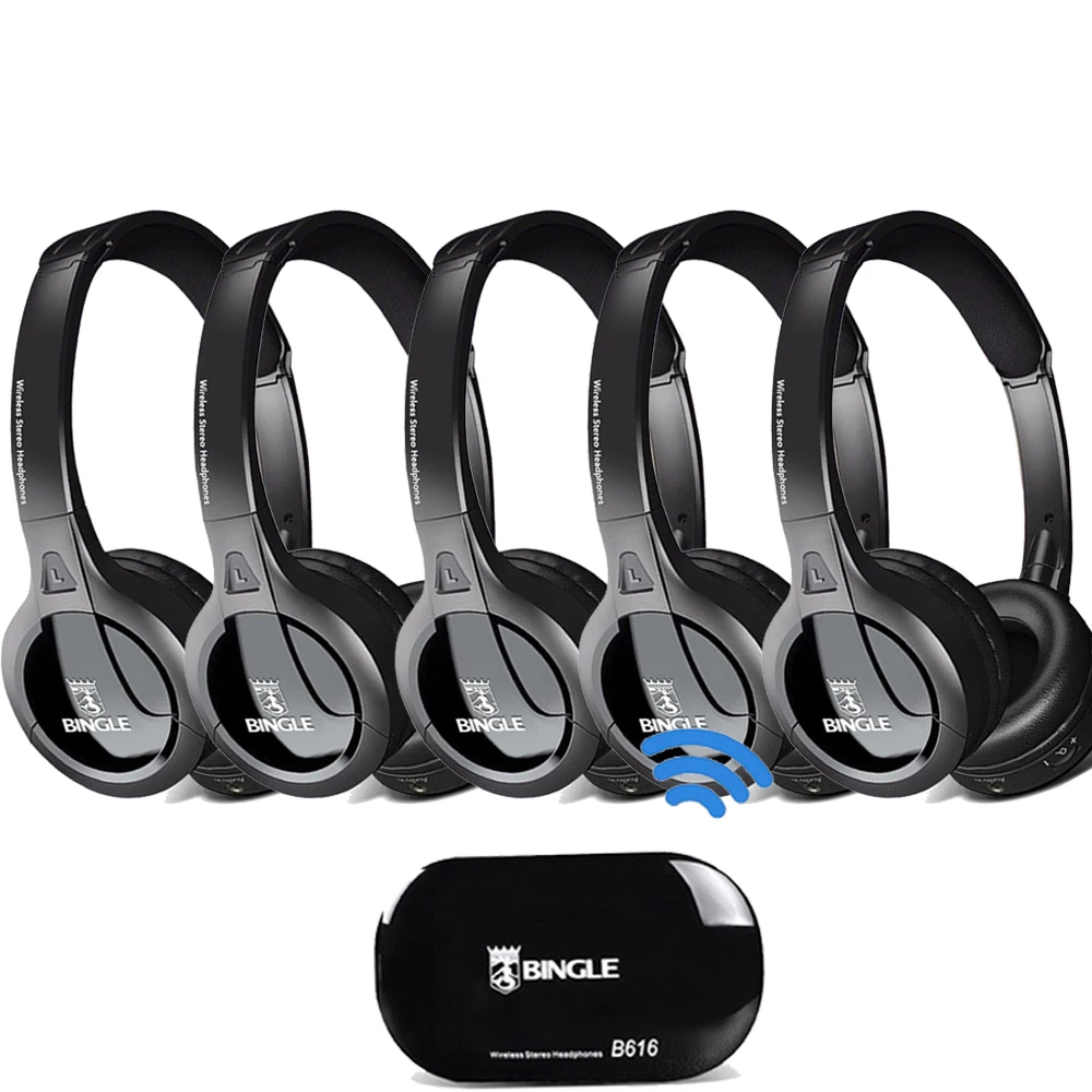 5 Pack 2,4G transmisor inalámbrico funda de Audio en Auriculares auriculares para Samsung, LG, TCL, xiaomi Sony Sharp Levono Honor TV - 1