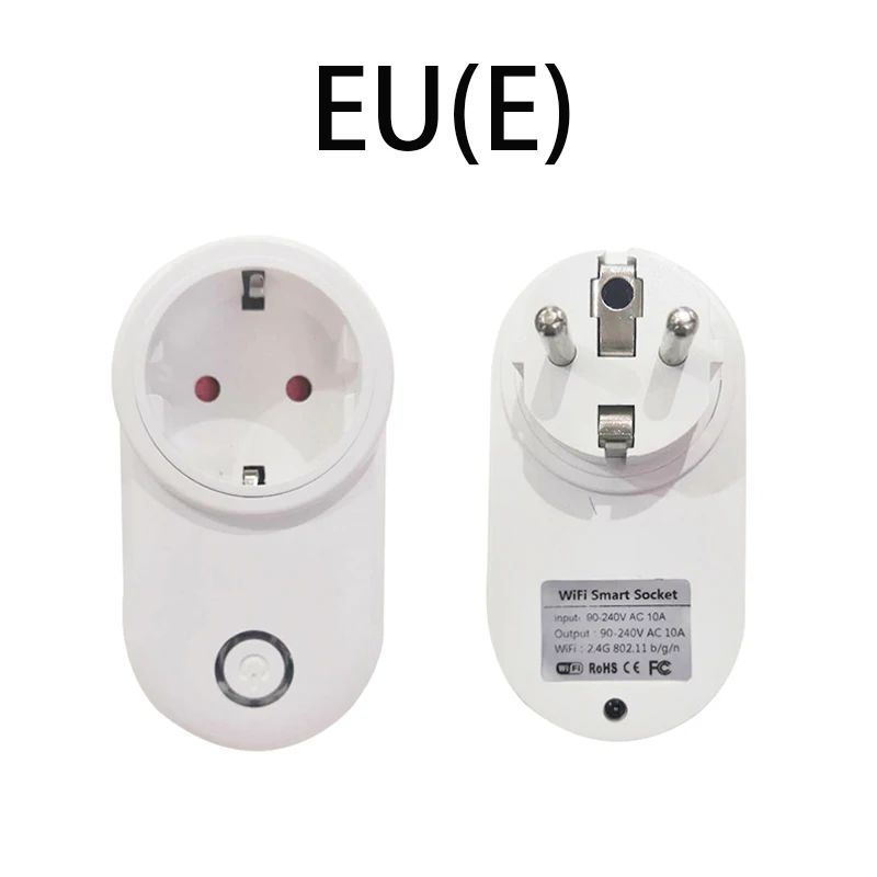 Смарт-разъем 10A Wifi умная розетка eWeLink приложение EU/US/UK/CN/JP Wi-Fi разъем работает с Alexa Google Домашняя мини-Автоматизация - Комплект: EU(E)