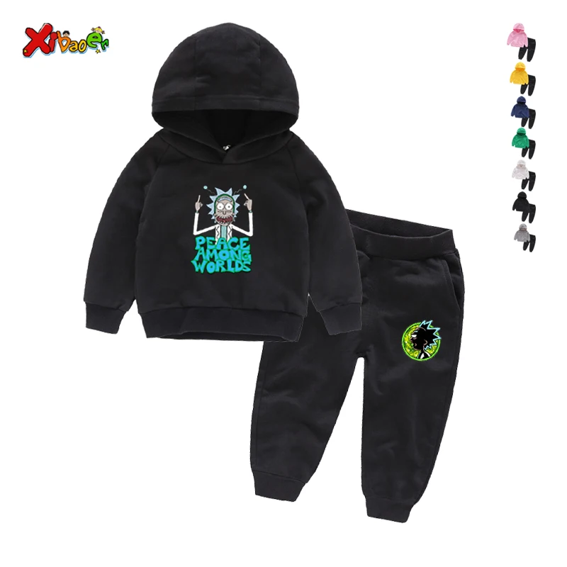 

Boys Girls Cartoon Rick and Morty 2pcs Clothes Set for Baby Girl Boy Print Hoodies Tracksuit Children's Casual Suits Kids Sets