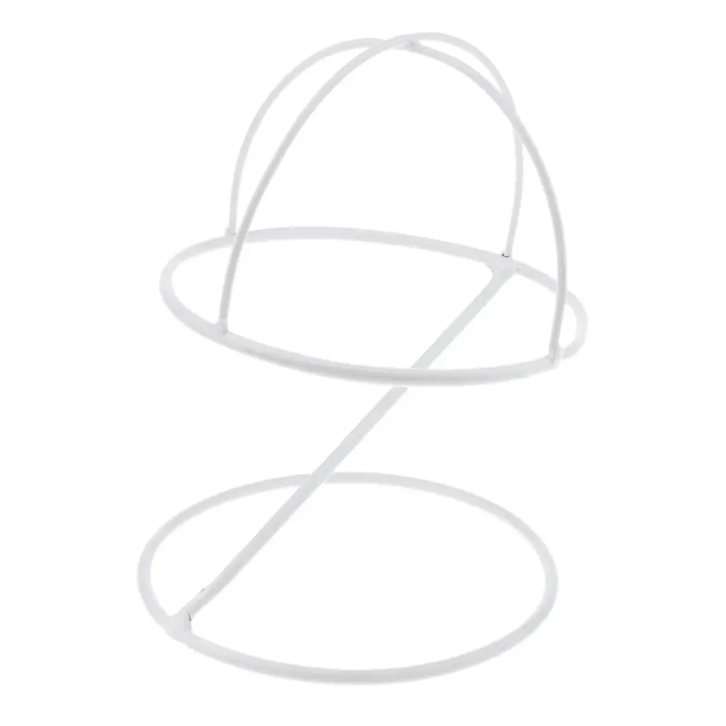 Wigs Hat Display Holder Baseball Sports Cap Storage Organizer Stand Rack (16.3x22.5 cm, Metal)