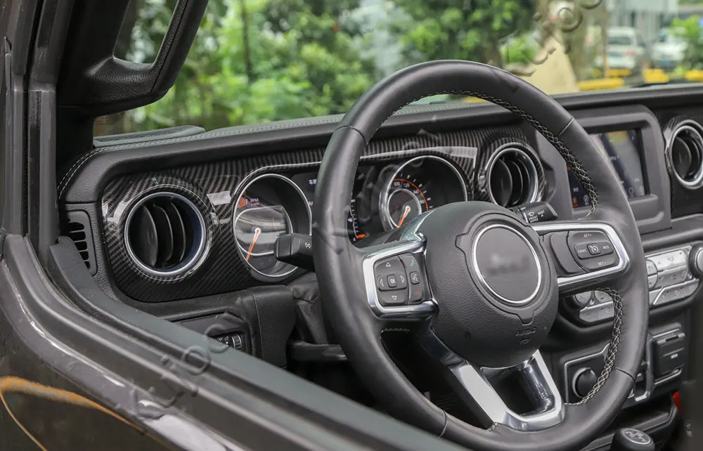 Накладки для салона Jeep Wrangler JL Up центральная консоль декоративная панель Декор покрытие для автомобиля красный