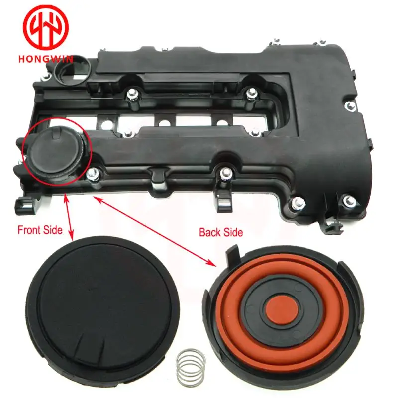 PCV Valve Cover Repair Kit Valve Cap With Membrane With Gasket For GM Chevy Cruze Sonic Trax Chevrolet 1.4L 25198874 ONE SET engine pcv valve cover repair kit