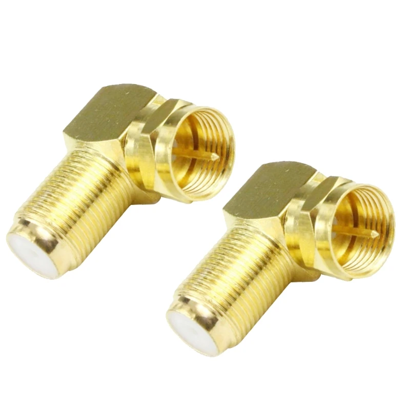A9LC 90 Degree Coaxial Connector 2-Pack - F Type Right Angle Male to Female RF Coax Adapter for Satellite Receiver Description Image.This Product Can Be Found With The Tag Names Coaxial connector, Computer Cables Connecting, Computer Peripherals, PC Hardware Cables Adapters