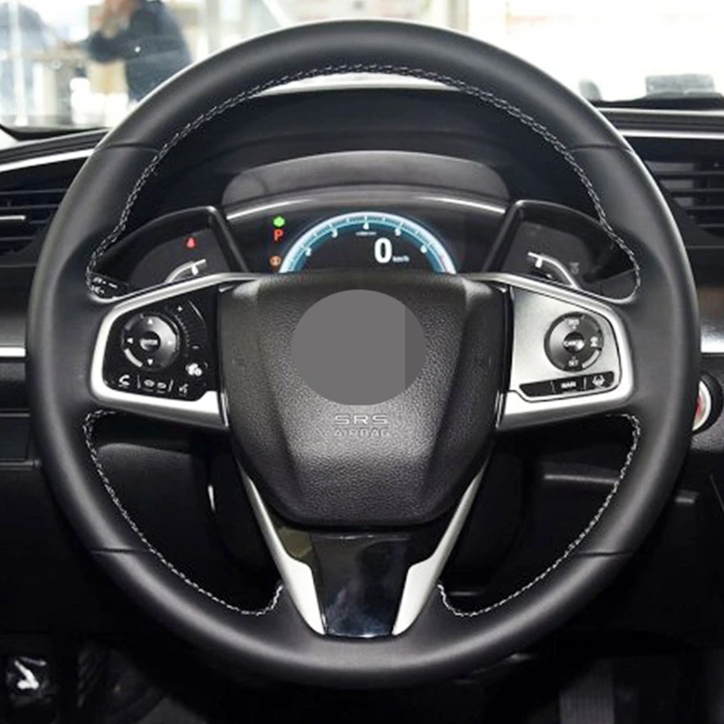 Сшитая вручную Черная мягкая замшевая искусственная кожа для Honda Civic 10 2016 2019