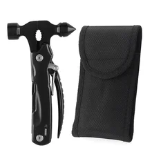 Kit d'urgence automobile, pince multifonction, marteau, extérieur, couteau, tournevis pliable, Kit d'outils manuels de Camping en plein air