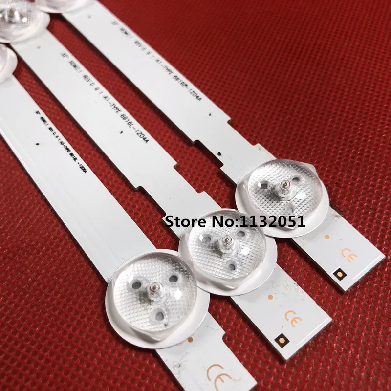 

3pcs/set 630mm*12mm 7/8leds A1A2 LED Backlight Lamps Strips for LG 32"ROW2.1 Rev0.9 TV 6916L-1106A/1105A /1204/1205 100% New