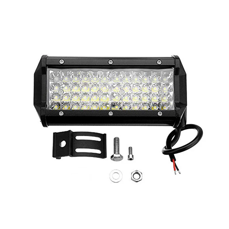 

LED Waterproof Work Light Bar 7 Inch 144W Quad-Row LED Light Bar for for Trucks SUVs Combo Driving Lamp Off-Road Tractor (Black
