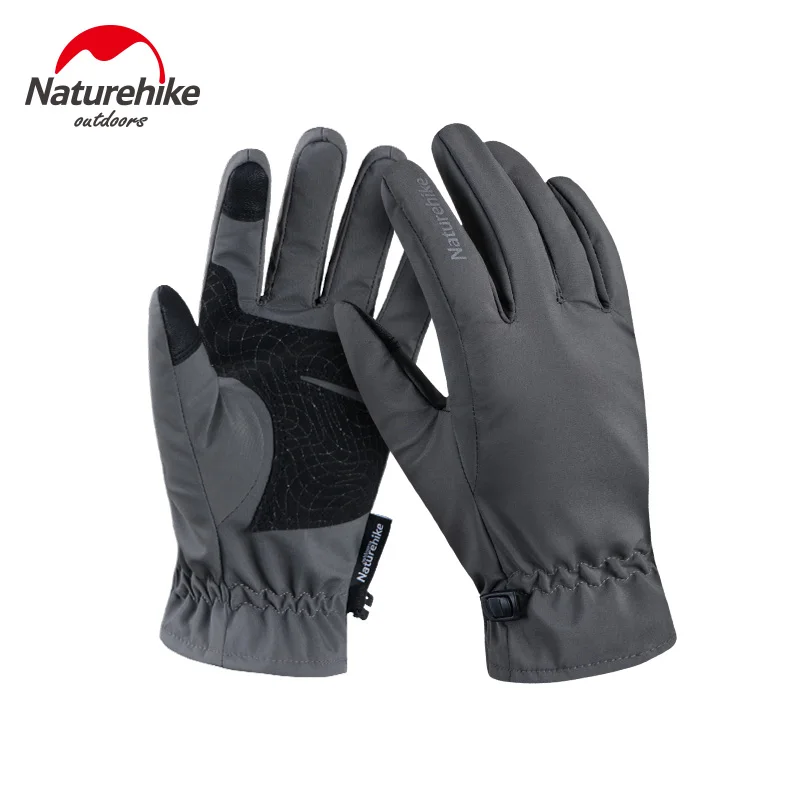 Naturehike NH18S005-T Зимние флисовые перчатки с сенсорным экраном силиконовые