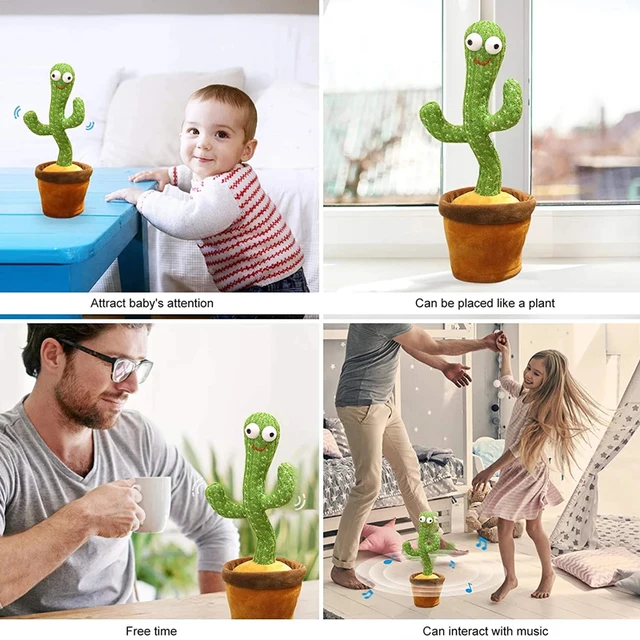 2021 Talking Toy Dancing Cactus Doll Speak Talk Sound Record Repeat Toy Kawaii Cactus Toys Children Kids Education Toy Gift 5