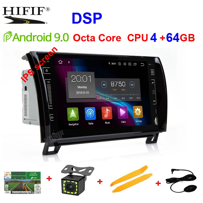 Top 9" IPS DSP 4G Android 9.0 2 DIN CAR multimedia player for Toyota Sequoia Tundra RADIO stereo auto audio navigation no DVD 0 Top 9" IPS DSP 4G Android 9.0 2 DIN CAR multimedia player for Toyota Sequoia Tundra RADIO stereo auto audio navigation no DVD 0