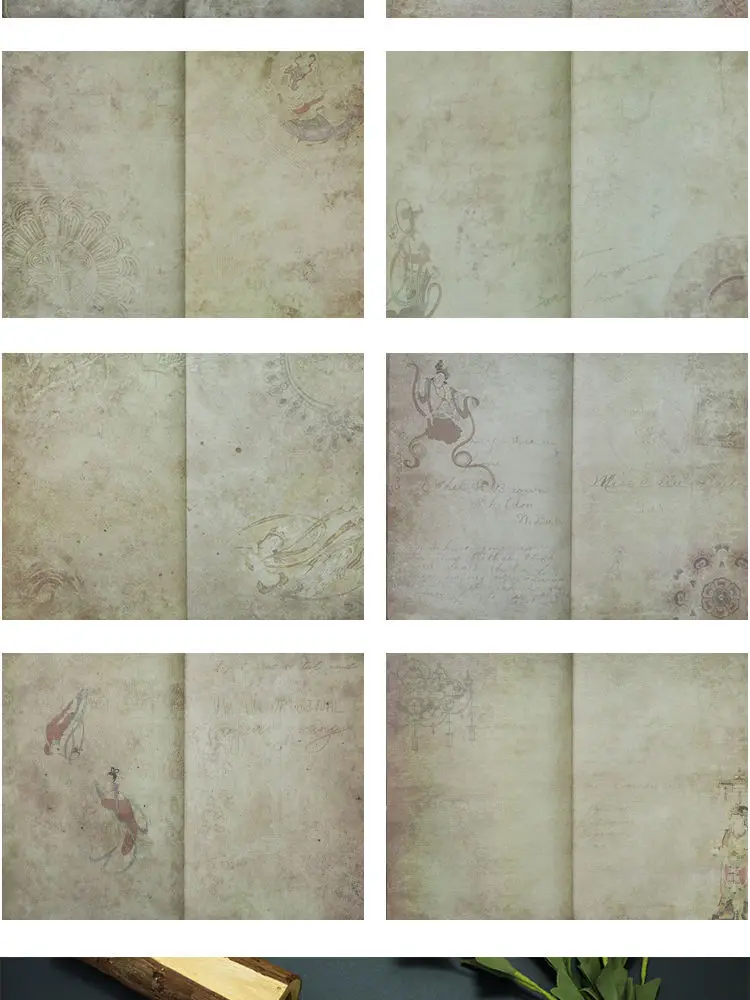 Retro creative student diary book Dunhuang illustration notebook full-color page hand ledger notepad notebook planner  journal