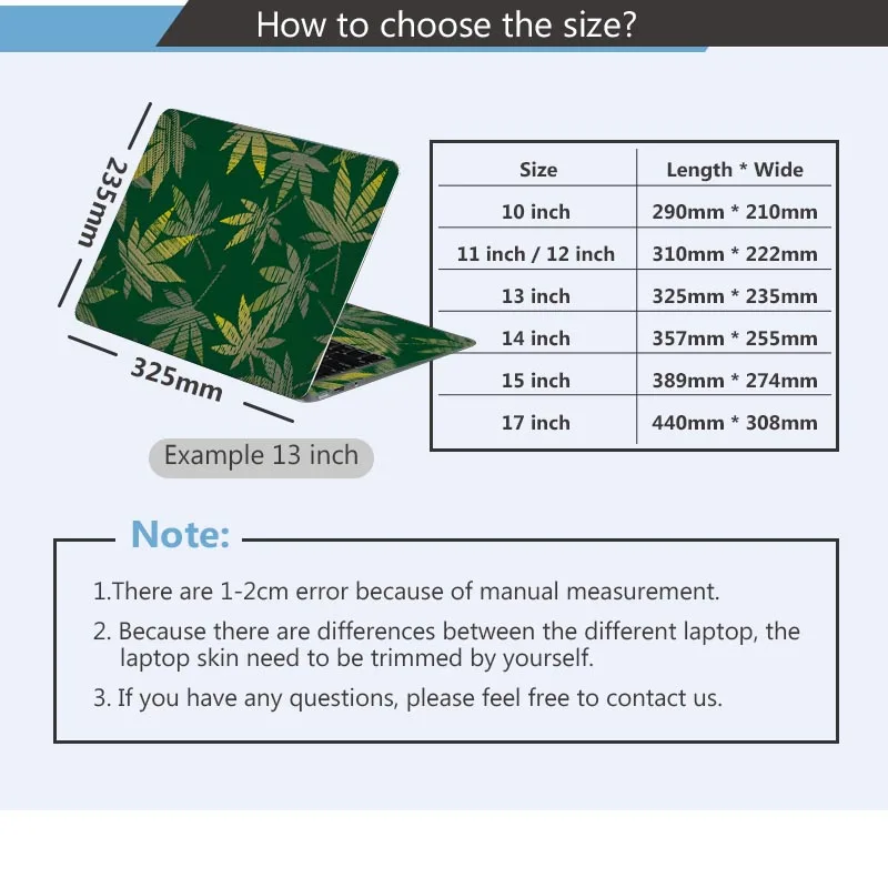 DIY 단풍 나무 노트북 스티커 노트북 스킨 아트 데칼 12/13/14/15/17 인치 맥북 델 HP 레노버 등 노트북 스티커 Decorat