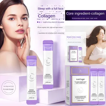 

80ML Collagen Frozen Film Hydrating Moisturizing Shrink Skin Wash-Free Sleep Mask Skin Care Cosmetics