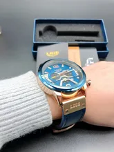 LIGE-Reloj analógico de cuero para Hombre, accesorio de pulsera resistente al agua con cronógrafo, marca de lujo deportivo de complemento masculino con diseño moderno, disponible en color azul, 2021