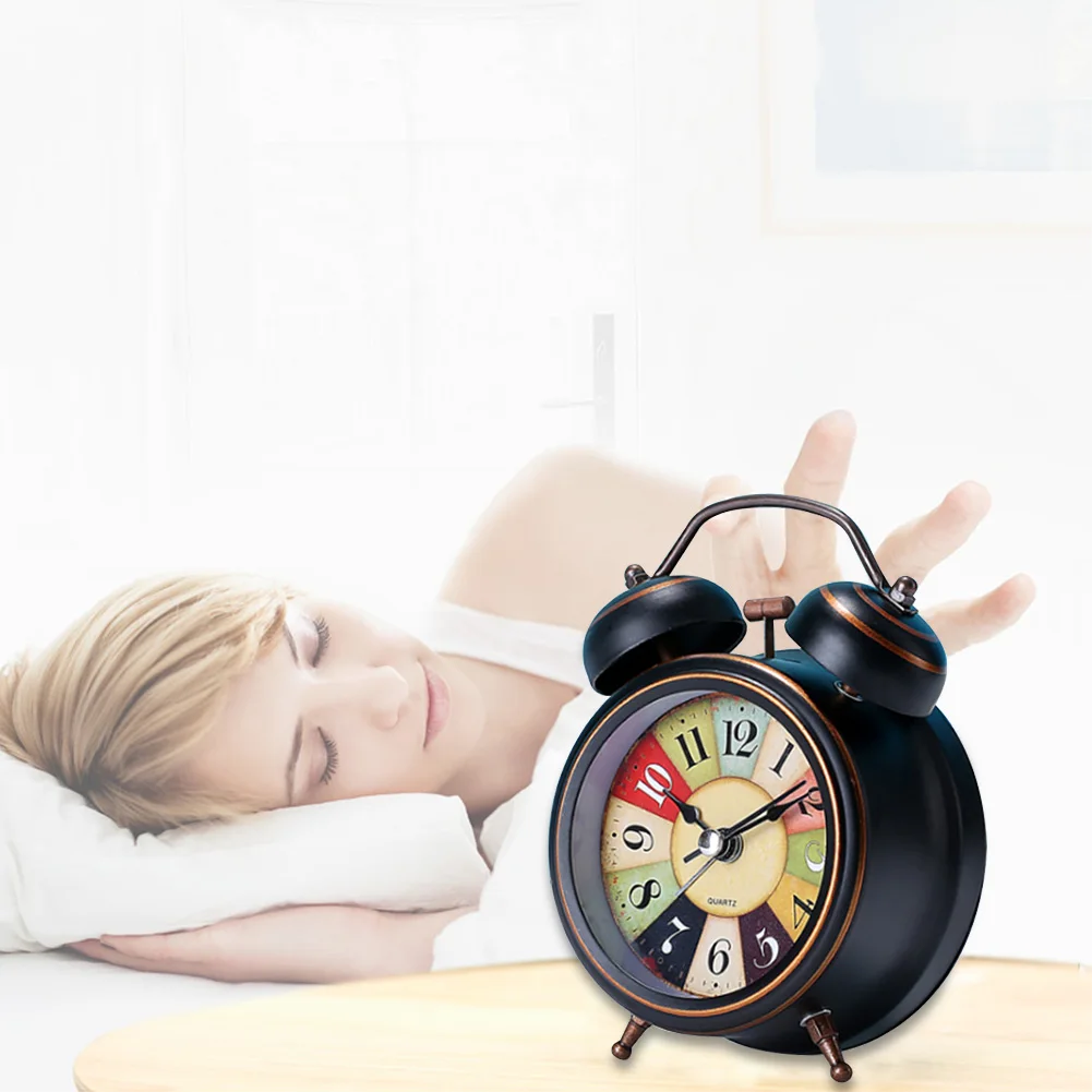 Wake Up Кварцевый Будильник прикроватный громкий тихий аналоговый ночник Дизайн Винтаж Твин колокольчик не тиканье батарея спальня работает