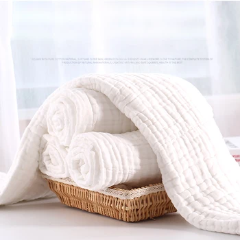 

Baby Bath Towel Cotton Soft Gauze Super Soft Absorbent NewBaby Neonatal Receiving Blanket Kids Infant Sleeping Bathing Towel