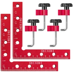 Fixation auxiliaire en forme de L à 90 degrés, serrage de précision, carrés, planche d'épissure, panneau de positionnement, clip fixe, outils pour le travail du bois 