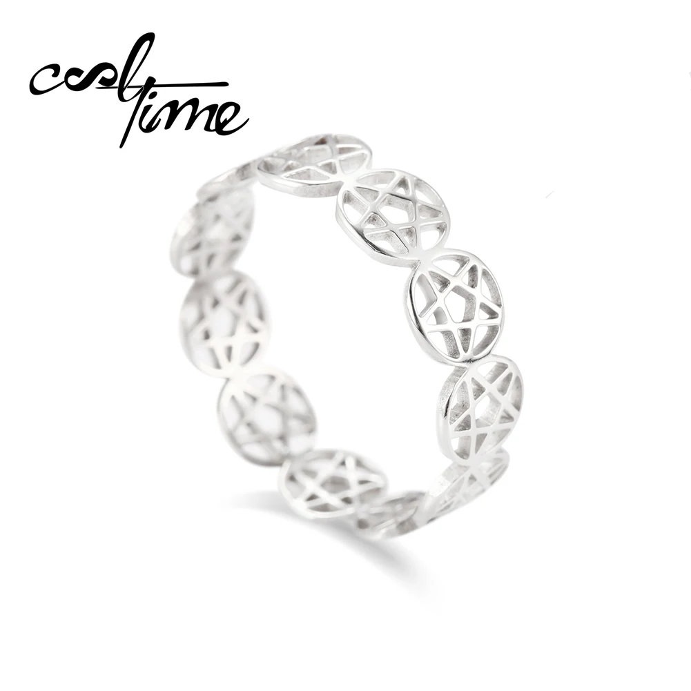 COOLTIME пентаграмма символ защита Pagan кольцо из нержавеющей стали золотой розовый