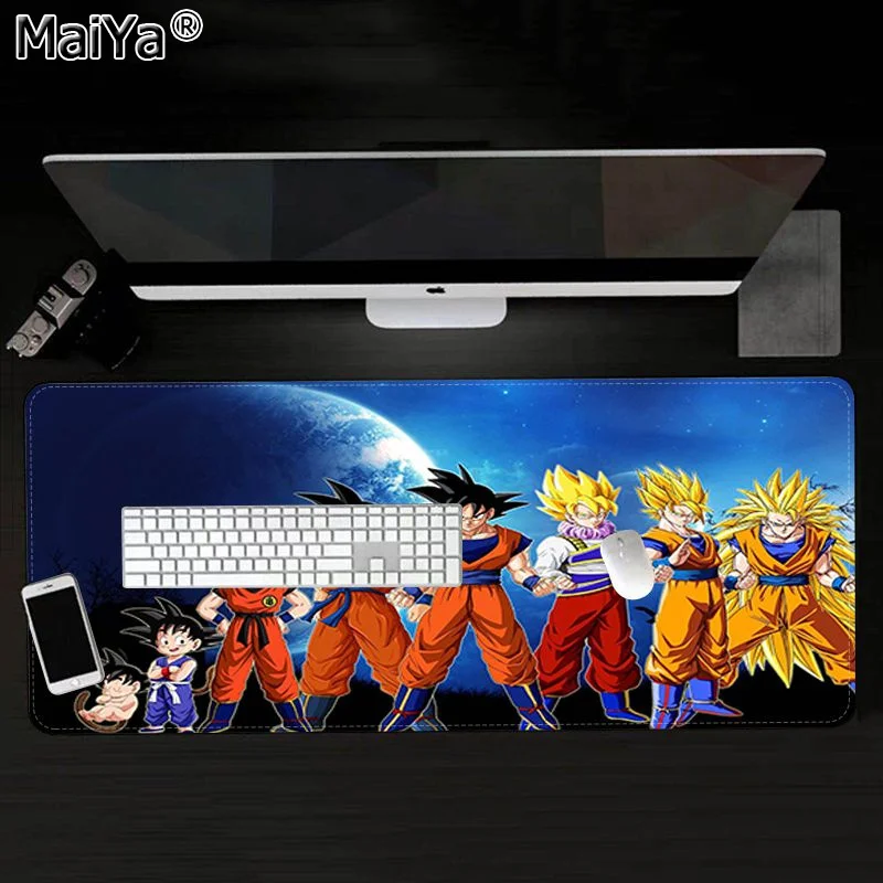 Lock Edge 30x80cm Maiya New Design Dragon Ball z Goku Dragon Ball Durable Rubber Mouse Mat Pad Free Shipping Large Mouse Pad Keyboards Mat - Цвет: Lock Edge 30x80cm
