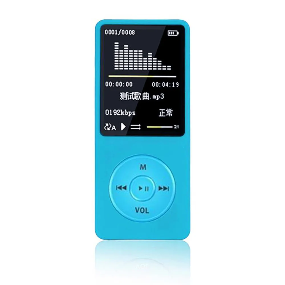 MP3 Walkman Hifi плеер USB мини MP3 плеер с ЖК-экраном Поддержка FM рекордер TF карта спортивные музыкальные наушники MP3-плеер# T10G - Цвет: Blue