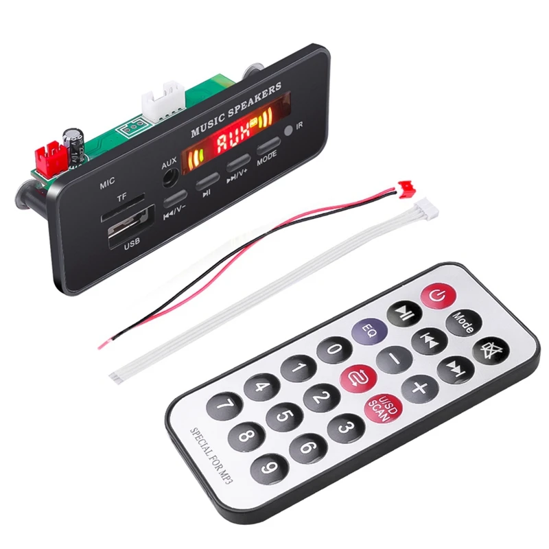 12V автомобильный Bluetooth декодер доска Tf картой Fm радио Mp3 аудио модуль для автомобиля дистанционного Музыка Динамик Usb Питание