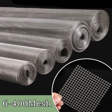 

NEW2022 NEW 100x50cm 304 Stainless Steel Mesh Filter Net Metal Front Repair Fix Mesh Filtration Woven Wire Screening Sheet