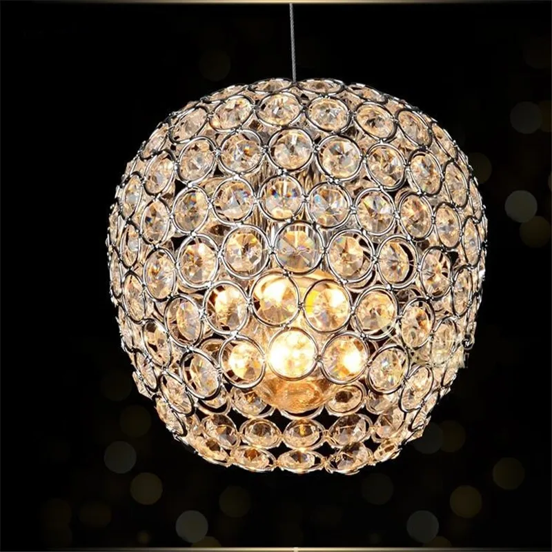 Современный светодиодный маленький кристалл Кристальные лампы для люстры кухни E27/26 Люстра для кухни Ресторан подвесной светильник