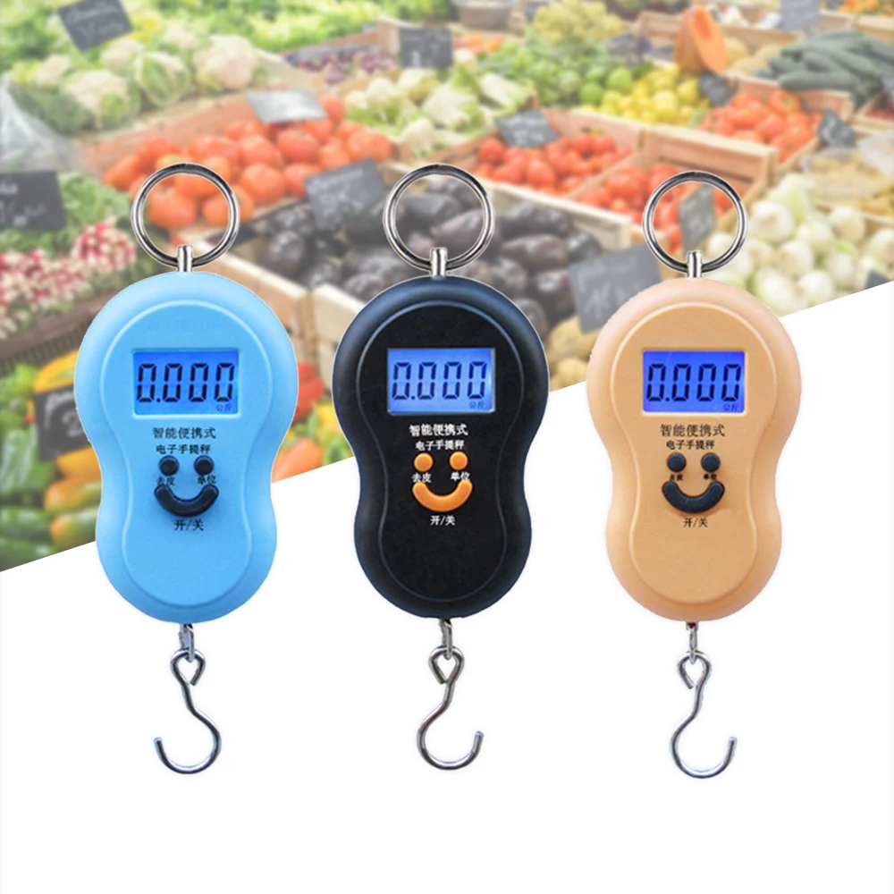 50 кг x 10 г цифровые электронные весы для багажа, портативные весы для ...
