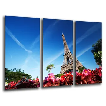 

Landscape Paris, France, photo print on wood, modern picture decorative 26106