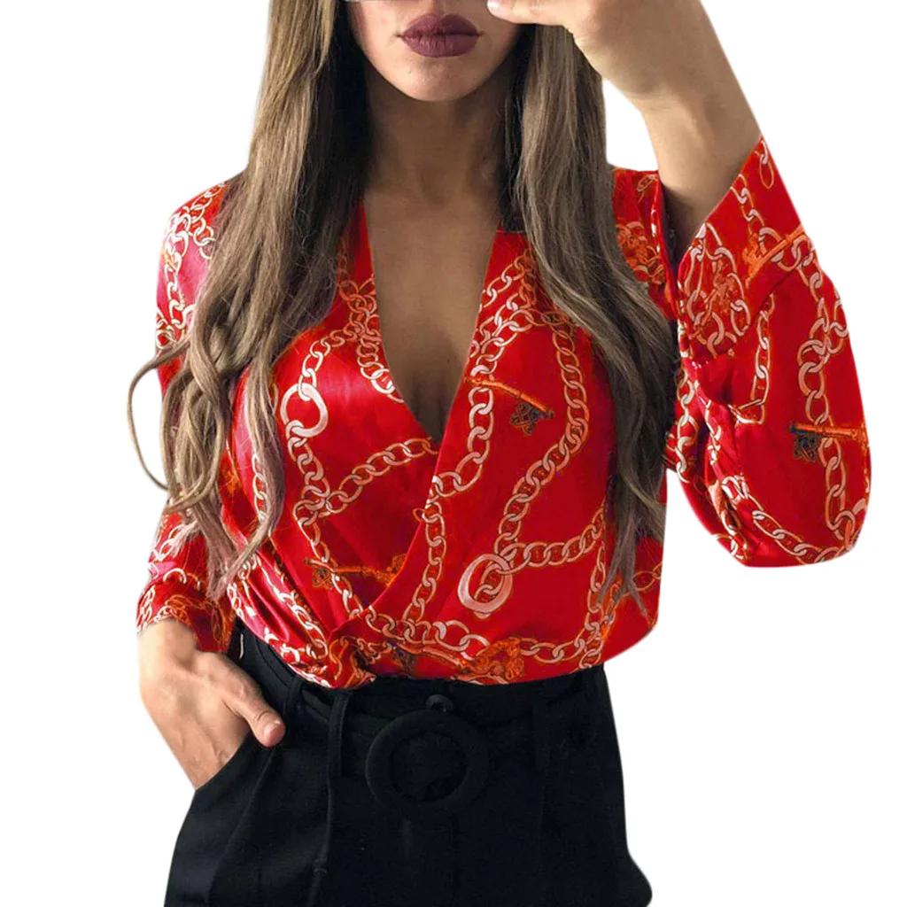 MISSOMO Rompers Womens Jumpsuit Long Sleeve High Waisted Wide Playsuits Chain Print Sexy Satin Beach jumpsuits for women