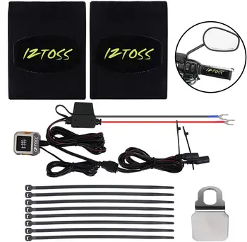 

Motorcycle 12V Handlebar Heated Grips Warmer pad with Wiring Kits and Temp Adjust Switch for ATV Scooter