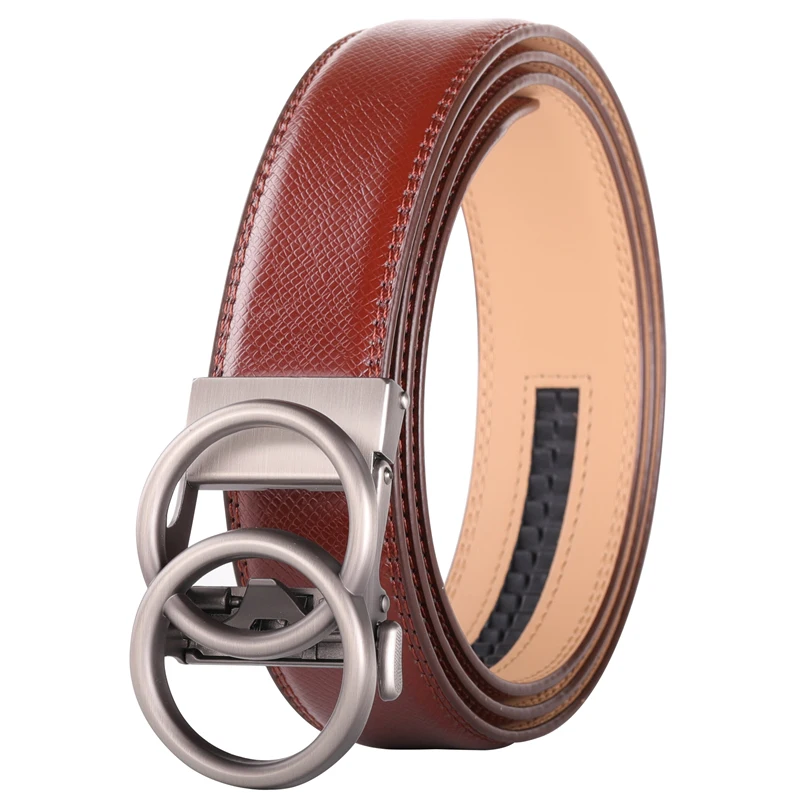 Double Ring Round Automatic Buckle Belt 