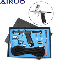 Nasedal PISTOLA DE PULVERIZACIÓN de alimentación por gravedad, doble acción, 0,3/0,5/0,8mm, 2cc, 5cc, 13cc, juego de aerógrafo, modelo de pulverización