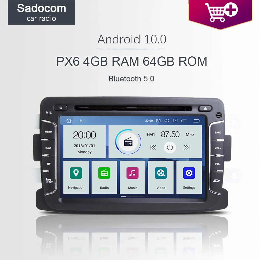Автомобильный DVD плеер PX6 1 din Android 10 0 6 ядер 64 Гб ПЗУ автомагнитола RDS Авторадио для