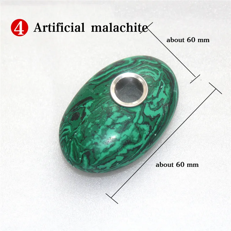 Malachite Runyangshi 1 шт. все виды кристалл натурального кварца Рули ручной резной овальный камень коптильные трубы - Цвет: Malachite
