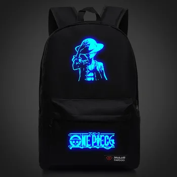 

Luminous One Piece Casual Women&Men's Backpack Anime Luminous teenagers Men women's Student Cartoon School Bags