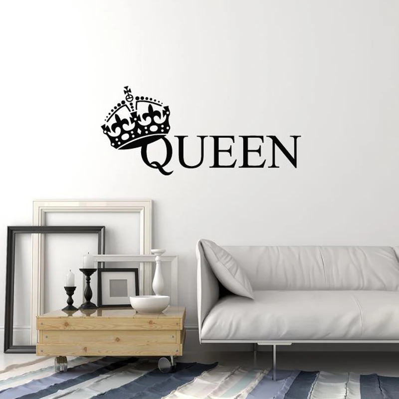 

Crown Wall Sticker Queen Sign Vinyl Decal Beauty Salon Stickers Girls Room Wall Decoration Bedroom Decor Beautiful Art Mural
