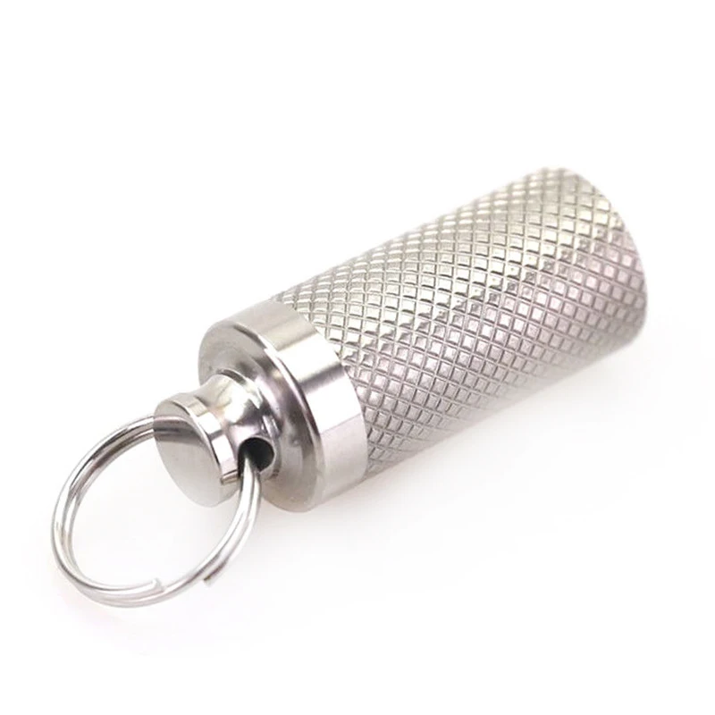 Waterproof Mini Outdoor Camping Titanium Pill Medicine Box Case Container