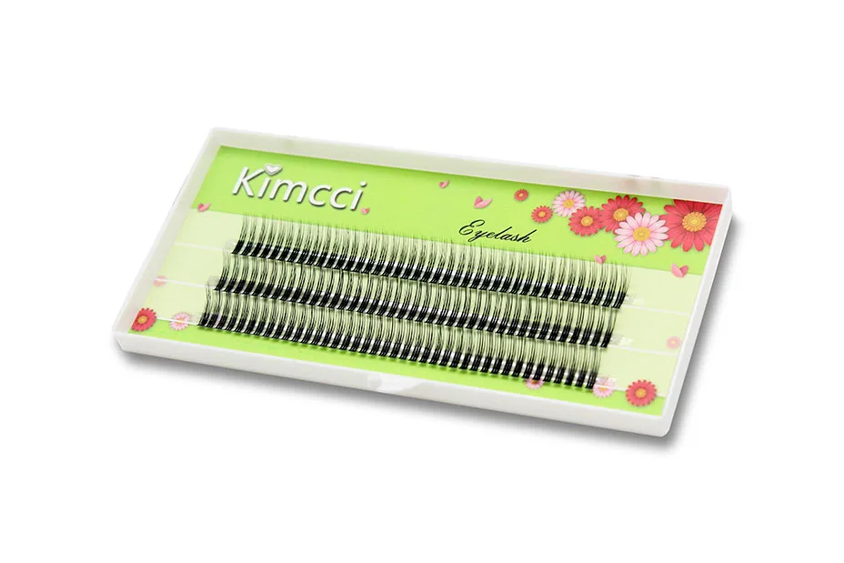 Kimcci 120 пучки 2 слоя 3D наращивание ресниц натуральный русский объем искусственные отдельные пучки ресниц кластер ресниц макияж Cilios