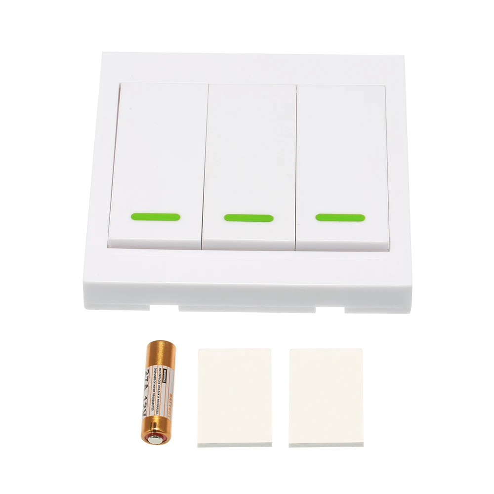 

SONOFF Push Button Wall Light Switch Remote Control ON/Off Switch Panel 433MHz Wireless RF Remote Control Transmitter w/ Sticker