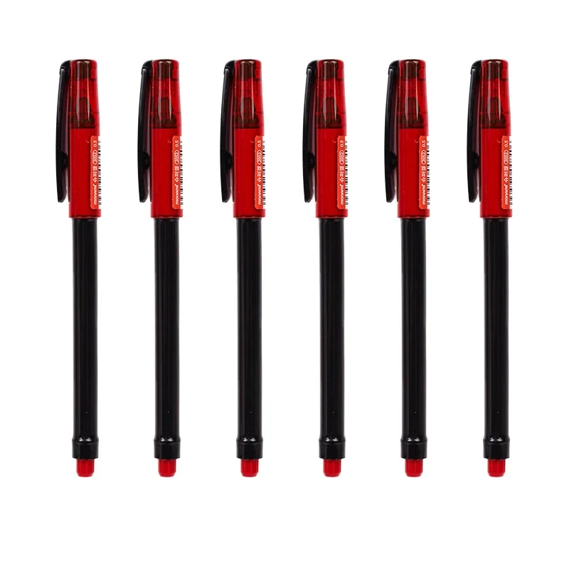 6pcs Red 6 шт Monami супер гелевые чернила Шариковая ручка 0,5 мм черный синий красный цвет для письма канцелярские принадлежности офисные школьные принадлежности A6208 - Цвет: 6pcs Red