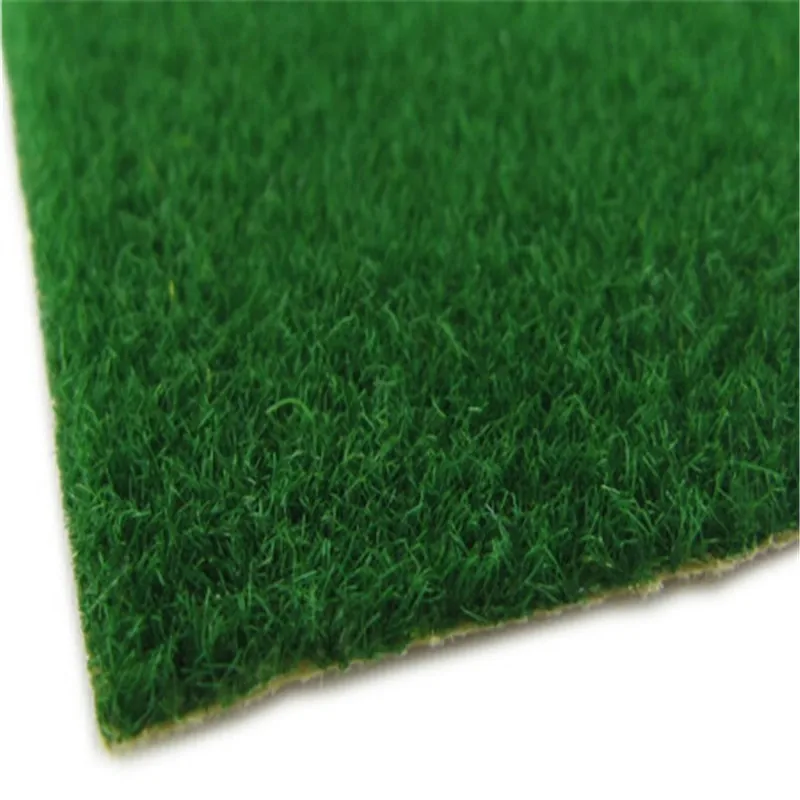 2pcs Light Green Grass Mat Lawn Model Railway Scenery Micro Landscape Decor 
