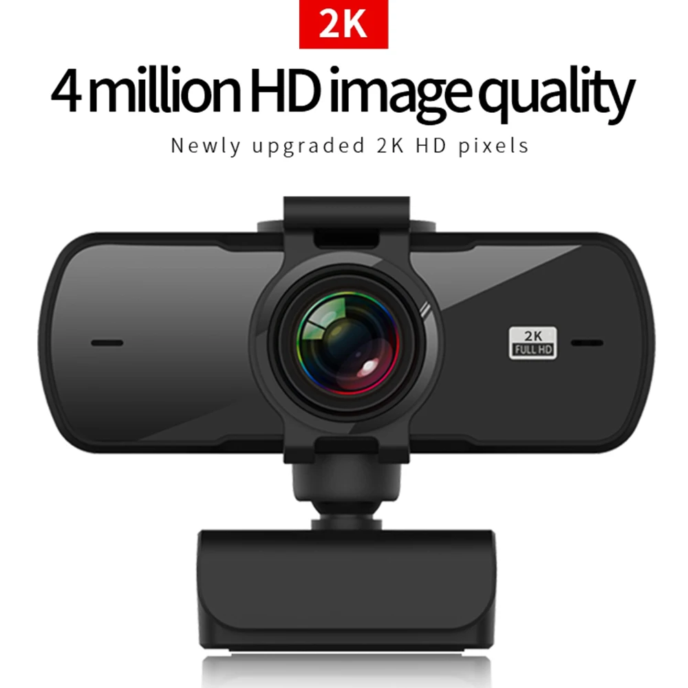 

New Webcam 2K Auto Focus USB Full HD Web Camera with Microphone Cam for Mac Laptop Computer Video Live Streaming