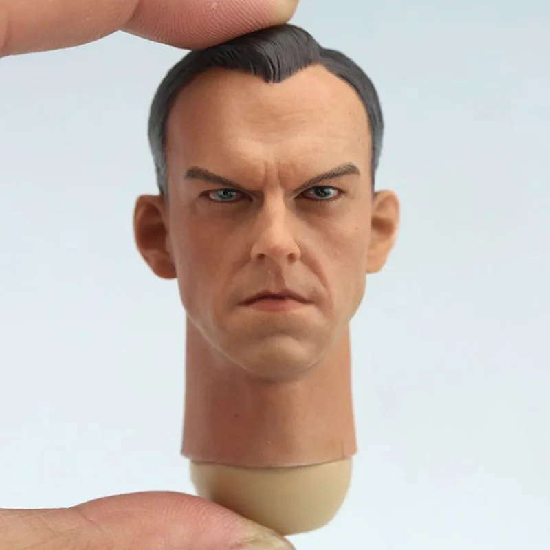 Scala 1/6 Huang Weng Head Sculpt Red Skull Male Soldier Head Carving Model Toy For 12In Action Figure Toy