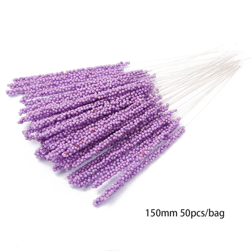 Purple Flower Cherry Stamen Berries Bundle for DIY Decor and Crafting
