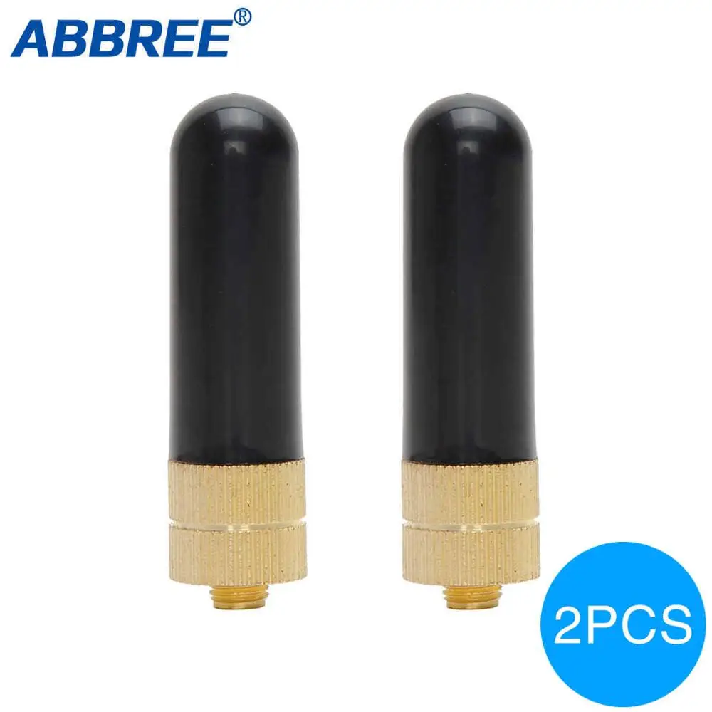 

2PCS ABBREE AR-805S Mini SMA-F Female Dual Band VHF/UHF 144/430MHz Antenna For Baofeng UV-5R UV-82 BF-888S UV-9R Walkie Talkie