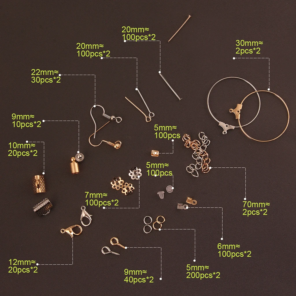 

1 Box Jewelry Making Starter Kit Set Finding Earring Bracelet Necklace Craft
