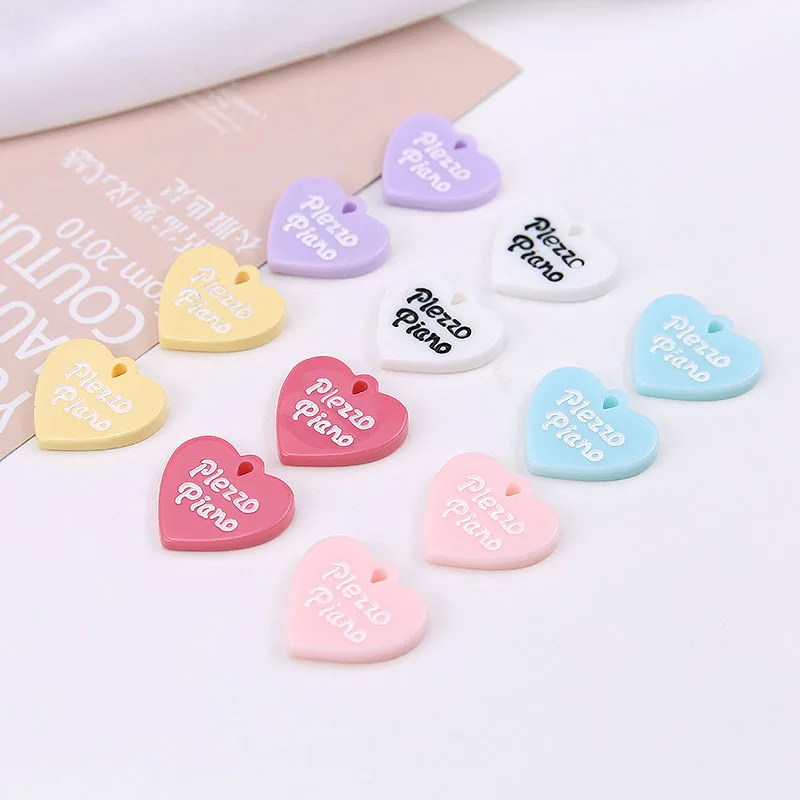 10 шт. подвески из смолы в форме сердца сделай сам ожерелье серьги изготовление