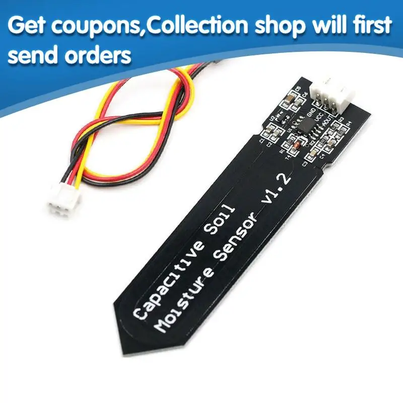 Capacitive Soil Moisture Sensor Module Not Easy to Corrode Wide Voltage Wire 3.3~5.5V Corrosion Resistant W/ Gravity for Arduino ► Photo 1/6