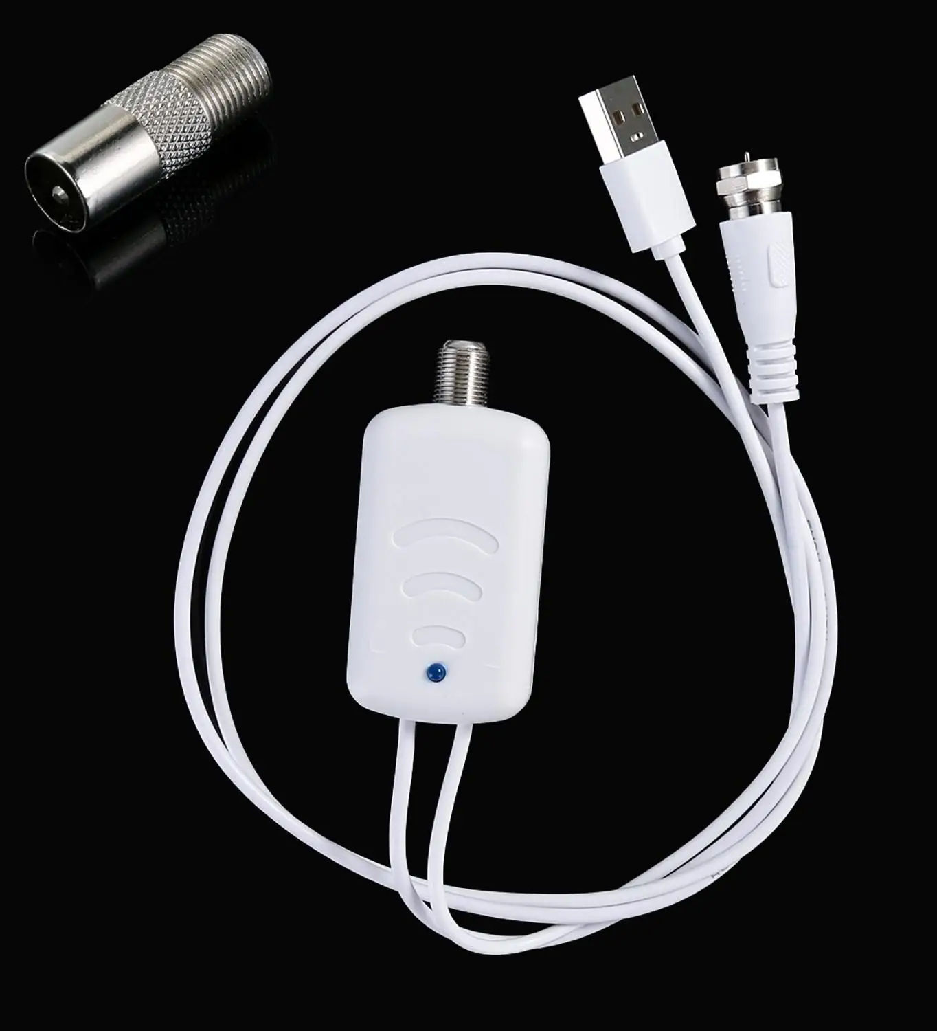 white 200 км умная внутренняя телевизионная антена с HD спутниковым наземным приемником fox HD Антенна ТВ усилитель сигнала Anten усилитель тюнер DVB-T DVB-T2 - Color: white
